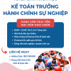 THÔNG BÁO TUYỂN SINH KHÓA HỌC “KẾ TOÁN TRƯỞNG HÀNH CHÍNH SỰ NGHIỆP” THÁNG 8/2025